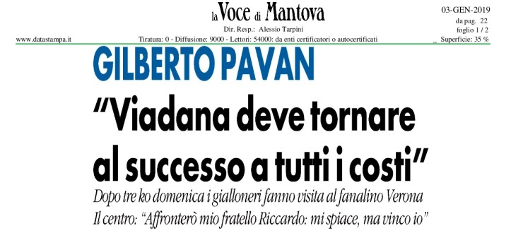 "Viadana deve tornare al successo a tutti i costi"