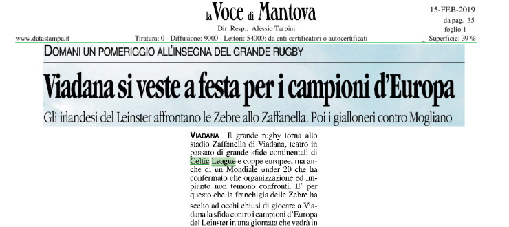 Viadana si veste a festa per i campioni d'Europa