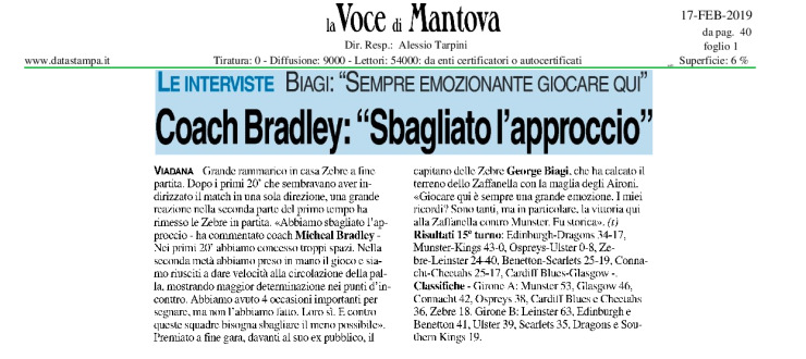 Coach Bradley: "Sbagliato l'approccio"