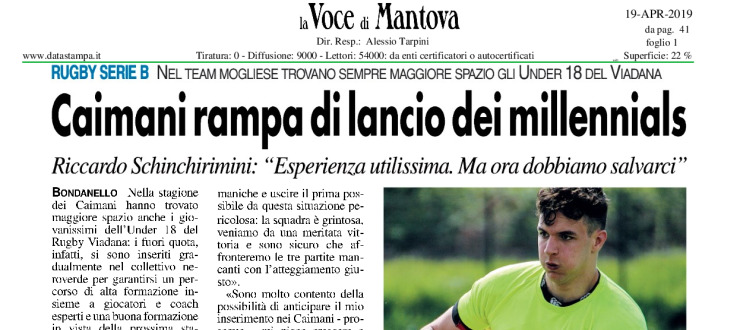 Caimani rampa di lancio dei millennials