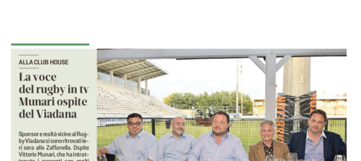La voce del rugby in tv. Munari ospite del Viadana