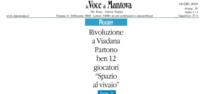 Viadana saluta dodici giocatori. "Ripartiamo dal nostro vivaio"
