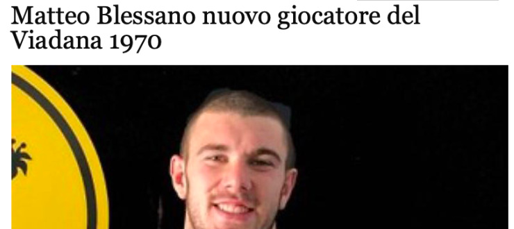 Matteo Blessano nuovo giocatore del Viadana 1970