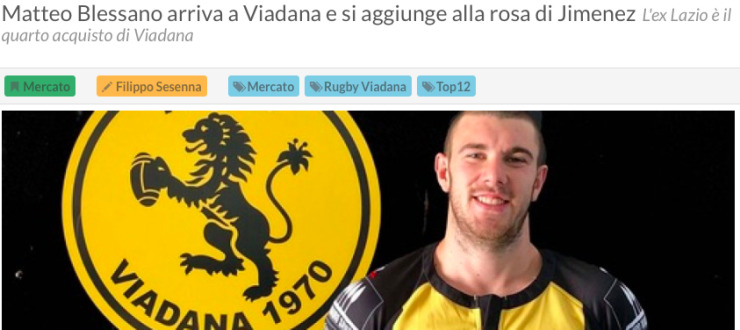 Matteo Blessano arriva a Viadana e si aggiunge alla rosa di Jimenez