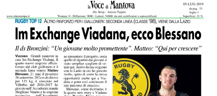 IM Exchange Viadana, ecco Blessano