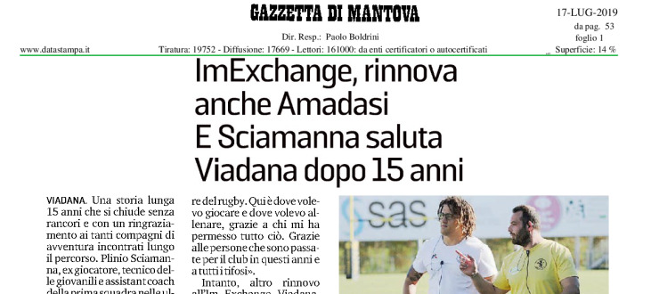 IM Exchange, rinnova anche Amadasi. E Sciamanna saluta dopo 15 anni