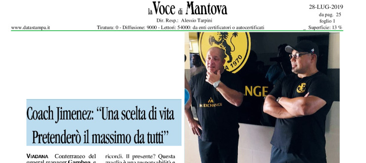 Coach Jimenez: "Una scelta di vita. Pretenderò il massimo da tutti"