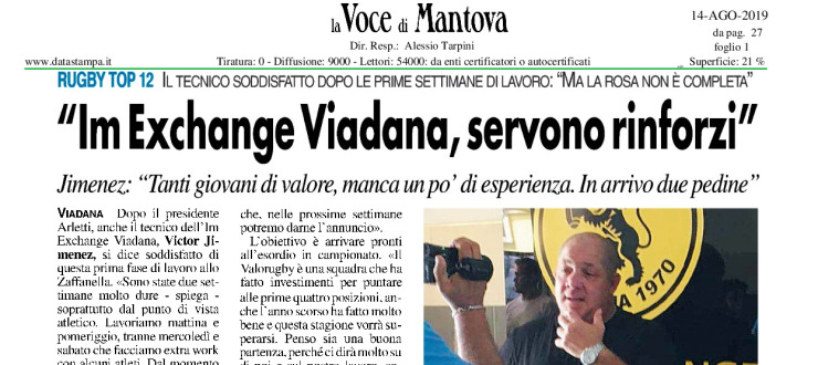 "Im Exchange Viadana, servono rinforzi"