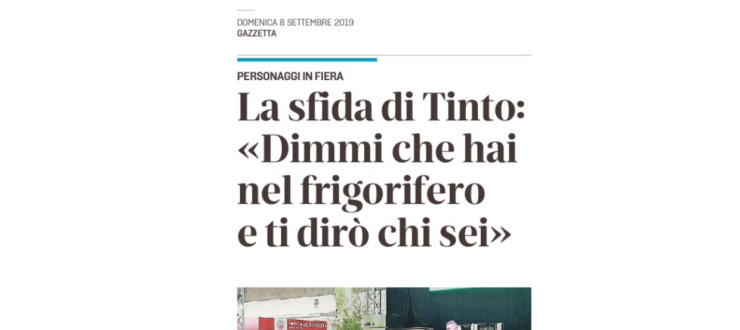 La sfida di Tinto: «Dimmi che hai nel frigorifero e ti dirò chi sei»