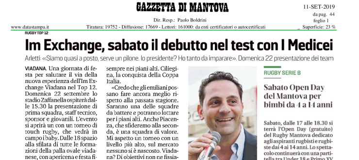 Im Exchange, sabato il debutto nel test con I Medicei