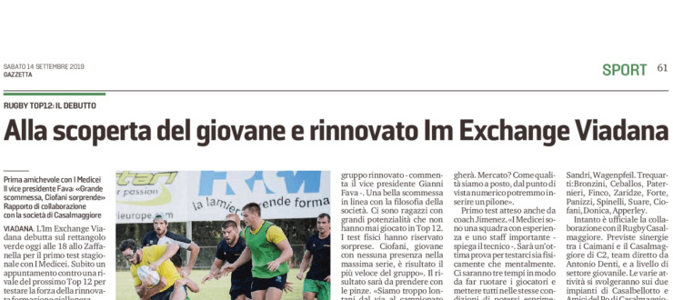 Alla scoperta del giovane e rinnovato Im Exchange Viadana