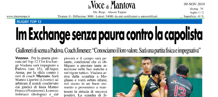 Im Exchange senza paura contro la capolista