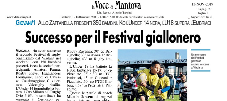 Successo per il Festival giallonero