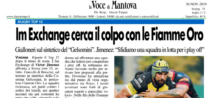 Im Exchange cerca il colpo con le Fiamme Oro