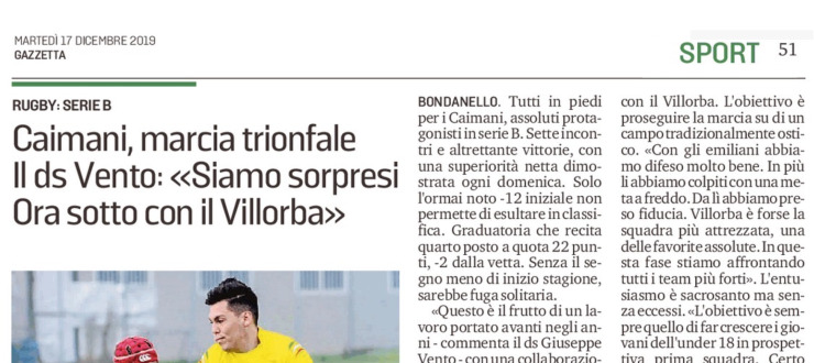 Caimani, marcia trionfale. Il ds Vento: «Siamo sorpresi. Ora sotto con il Villorba»