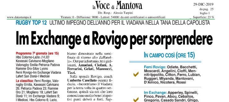 Im Exchange a Rovigo per sorprendere