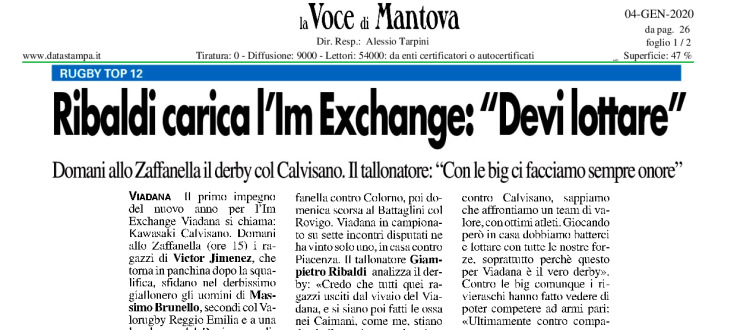 Ribaldi carica l'Im Exchange: "Devi lottare"