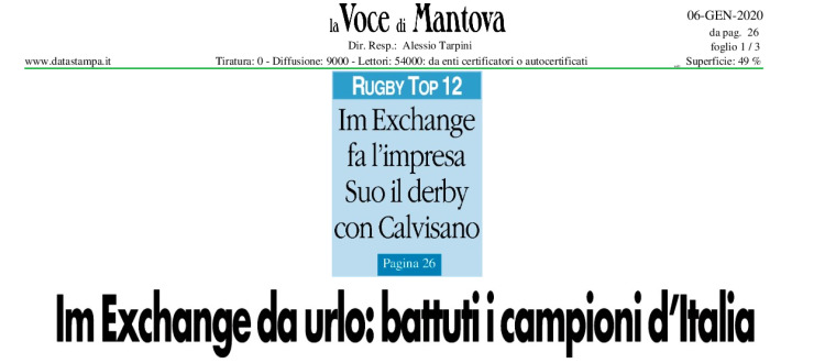 Im Exchange da urlo: battuti i campioni d'Italia