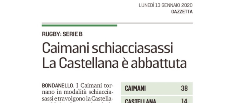 Caimani schiacciasassi. La Castellana è abbattuta