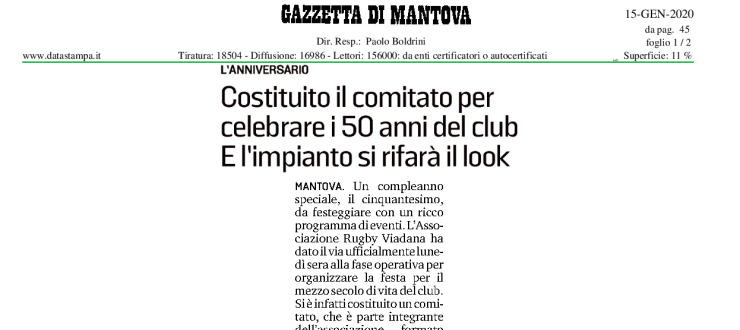 Costituito il comitato per celebrare i 50 anni del club. E l'impianto si rifarà il look