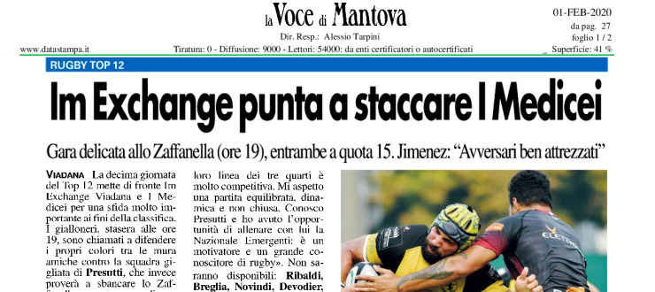 Im Exchange punta a staccare I Medicei