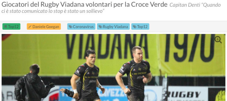 Giocatori del Rugby Viadana volontari per la Croce VerdeCapitan Denti “Quando ci è stato comunicato lo stop è stato un sollievo”