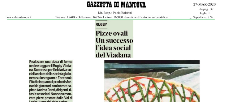 Pizze ovali. Un successo l'idea social del Viadana
