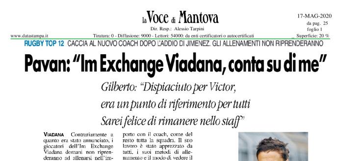 Pavan: "Im Exchange Viadana, conta su di me"