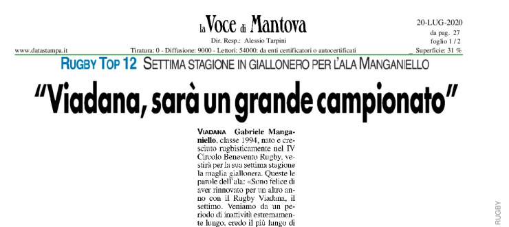 "Viadana, sarà un grande campionato"