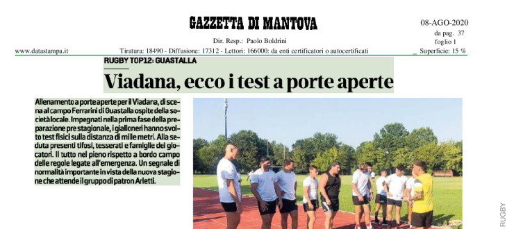 Viadana, ecco i test a porte aperte