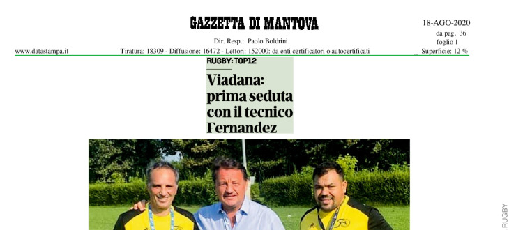 Viadana: prima seduta con il tecnico Fernandez 