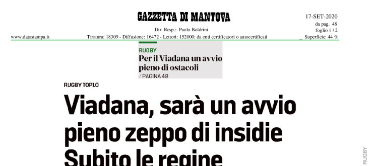 Viadana, sarà un avvio pieno zeppo di insidie. Subito le regine Rovigo e Reggio Emilia