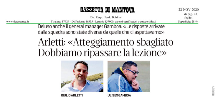 Arletti: "Atteggiamento sbagliato. Dobbiamo ripassare la lezione"