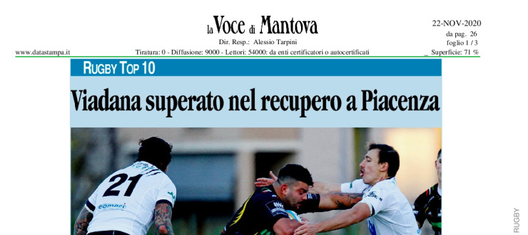 Viadana superato nel recupero a Piacenza