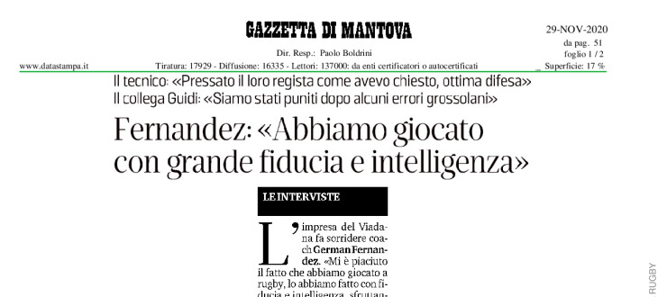 Fernandez: "Abbiamo giocato con grande fiducia e intelligenza"