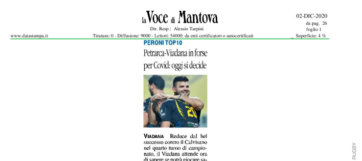 Petrarca-Viadana in forse per Covid: oggi di decide
