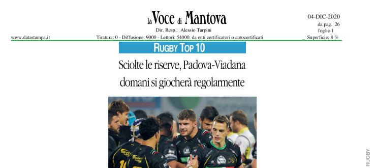 Sciolte le riserve, Padova-Viadana domani si giocherà regolarmente 