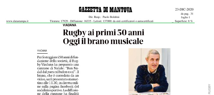 Rugby ai primi 50 anni. Oggi il brano musicale