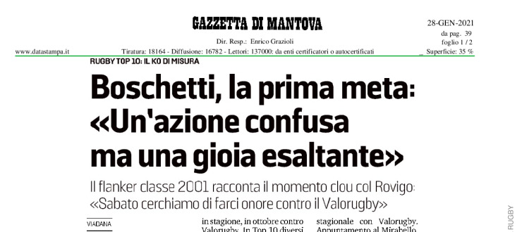 Boschetti, la prima meta: "Un'azione confusa ma una gioia esaltante"