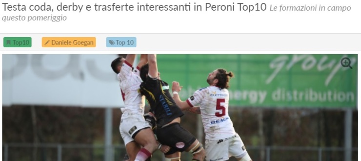 Testa coda, derby e trasferte interessanti in Peroni Top10