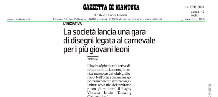 La società lancia una gara di disegni legata al carnevale per i più giovani leoni 