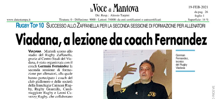 Viadana, a lezione da coach Fernandez