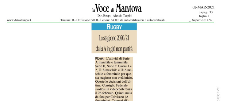 La stagione 2020/21 dalla A in giù non partirà 
