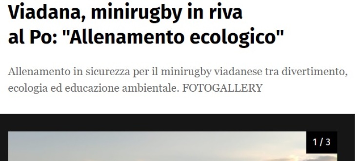 Viadana, minirugby in riva al Po: "Allenamento ecologico"