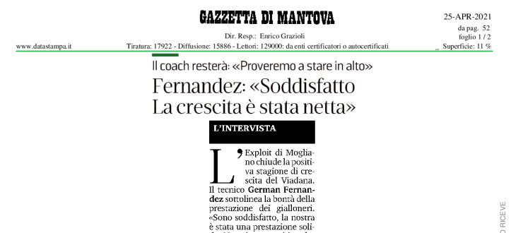 Fernandez "Soddisfatto. La crescita è stata netta"