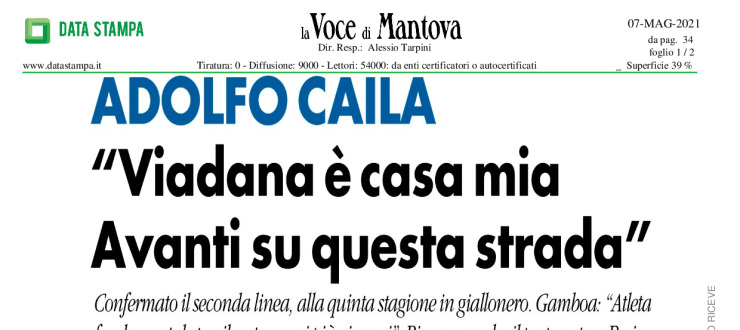 Adolfo Caila "Viadana è casa mia. Avanti su questa strada"
