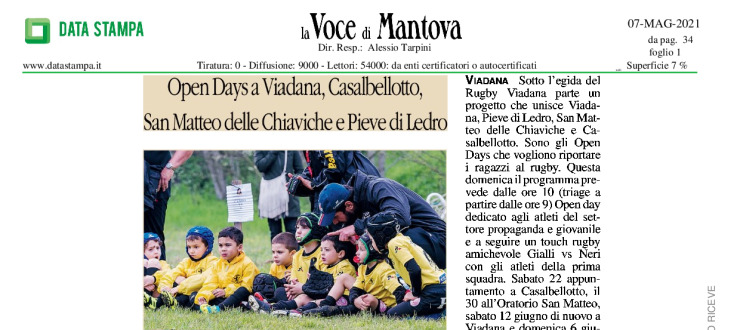 Open days a Viadana, Casalbellotto, San Matteo delle Chiaviche e Pieve di Ledro 