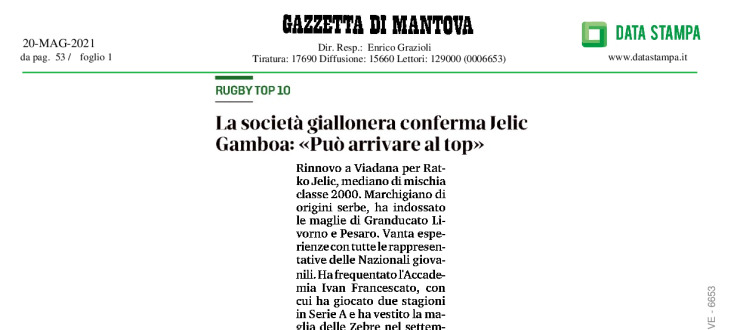 La società giallonera conferma Jelic. Gamboa: "Può arrivare al top"