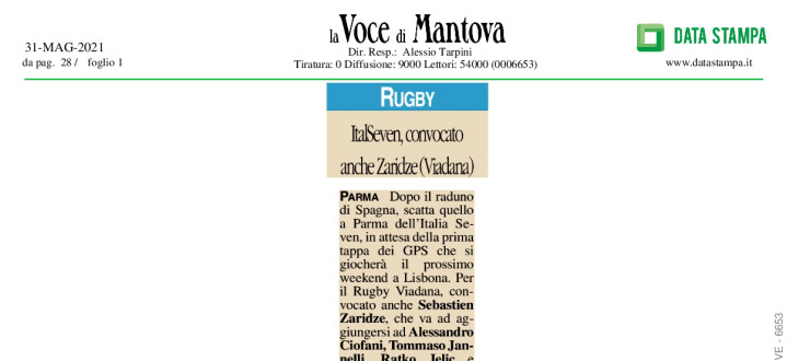 ItalSeven, convocato anche Zaridze
