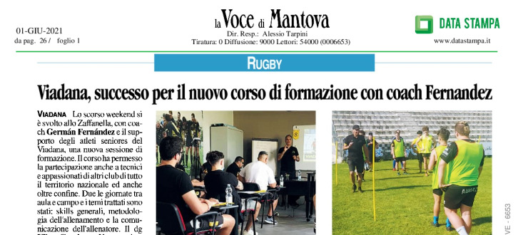 Viadana, successo per il nuovo corso di formazione con coach Fernandez